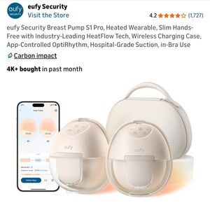 eufy Security Breast Pump S1 Pro - Cream